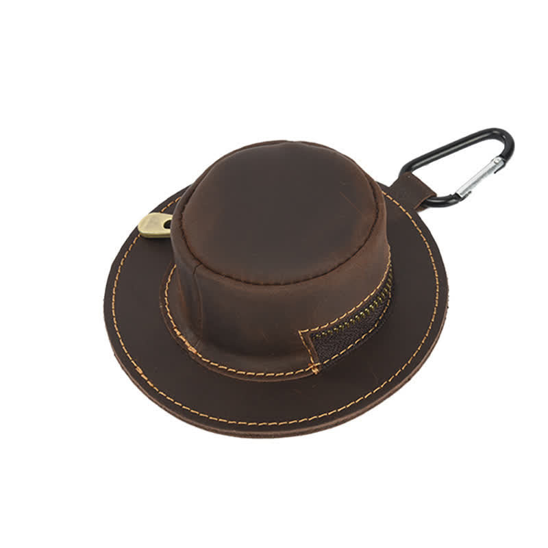 Sac en cuir rétro en forme de chapeau de cowboy occidental