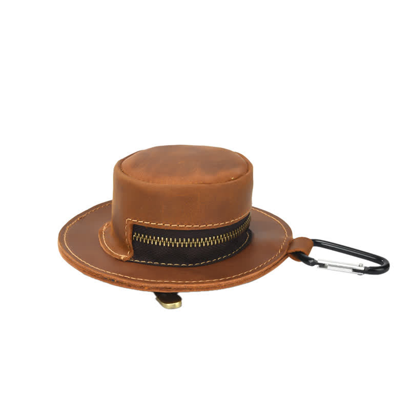 Sac en cuir rétro en forme de chapeau de cowboy occidental