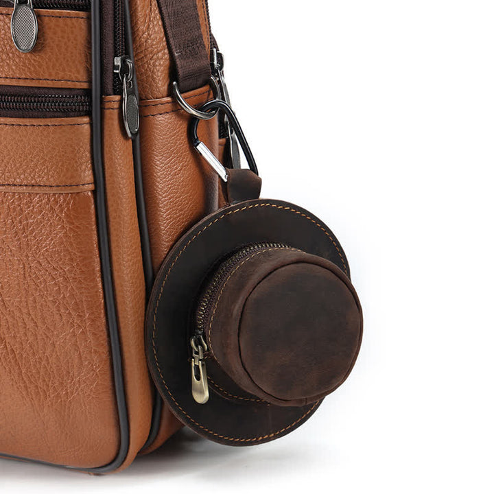 Sac en cuir rétro en forme de chapeau de cowboy occidental