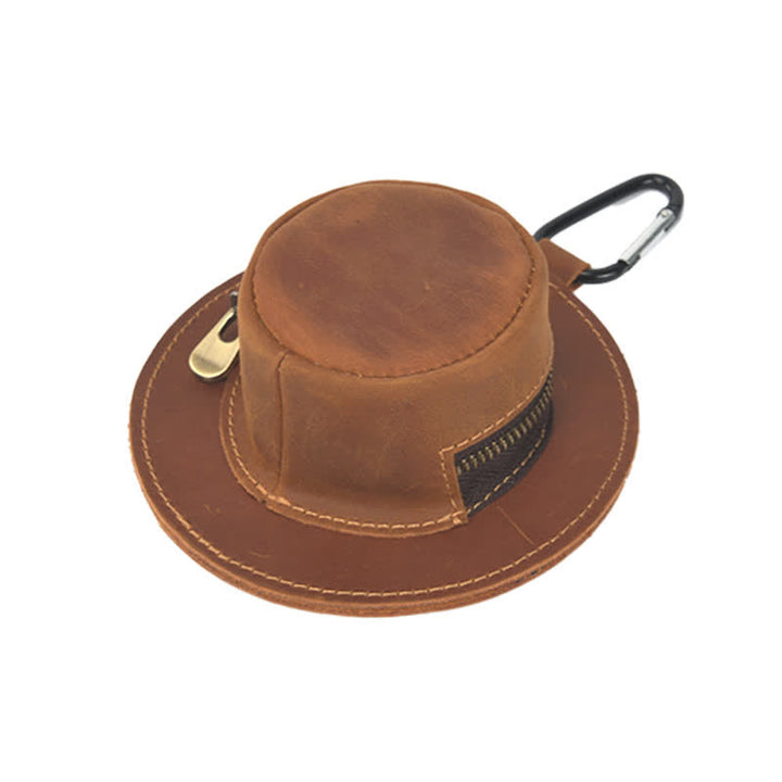 Sac en cuir rétro en forme de chapeau de cowboy occidental