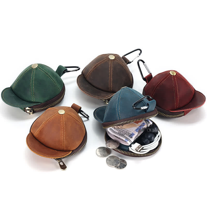 Sac en cuir créatif en forme de casquette de baseball