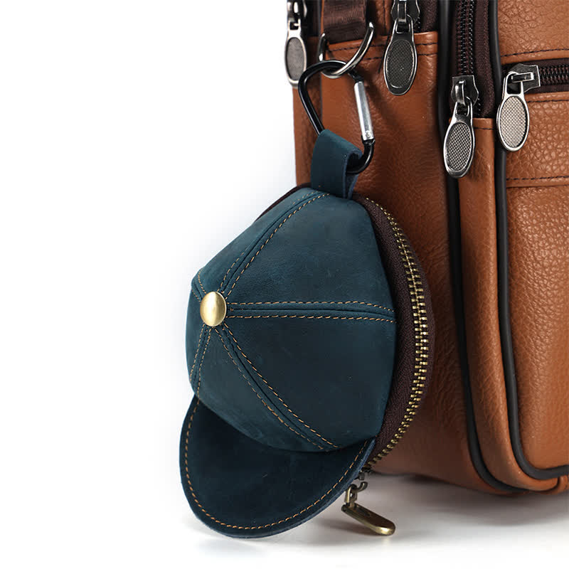 Sac en cuir créatif en forme de casquette de baseball