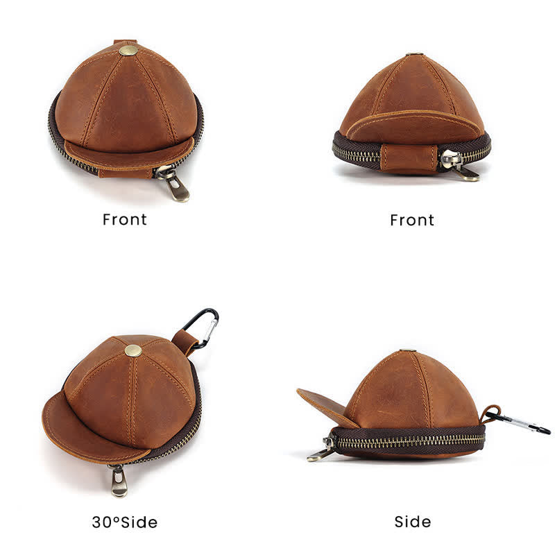 Sac en cuir créatif en forme de casquette de baseball