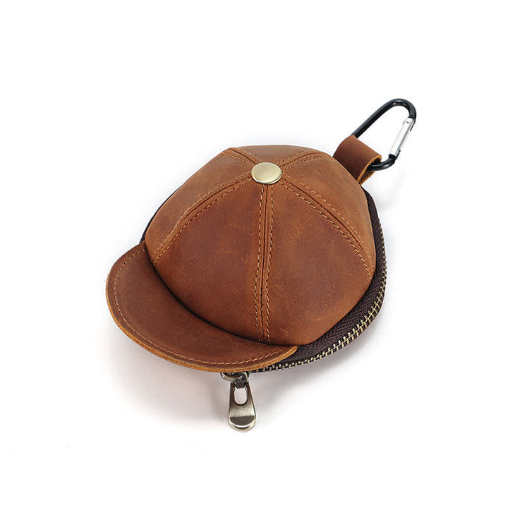 Sac en cuir créatif en forme de casquette de baseball - Brun - image 2