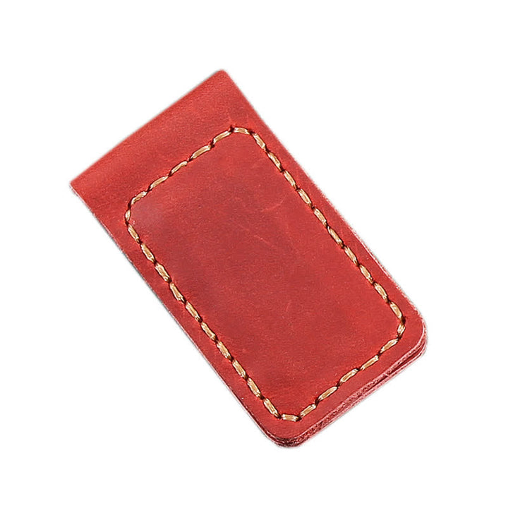 Pince à billets magnétique en cuir avec nom personnalisé, idée cadeau de mariage - Rouge - image 11