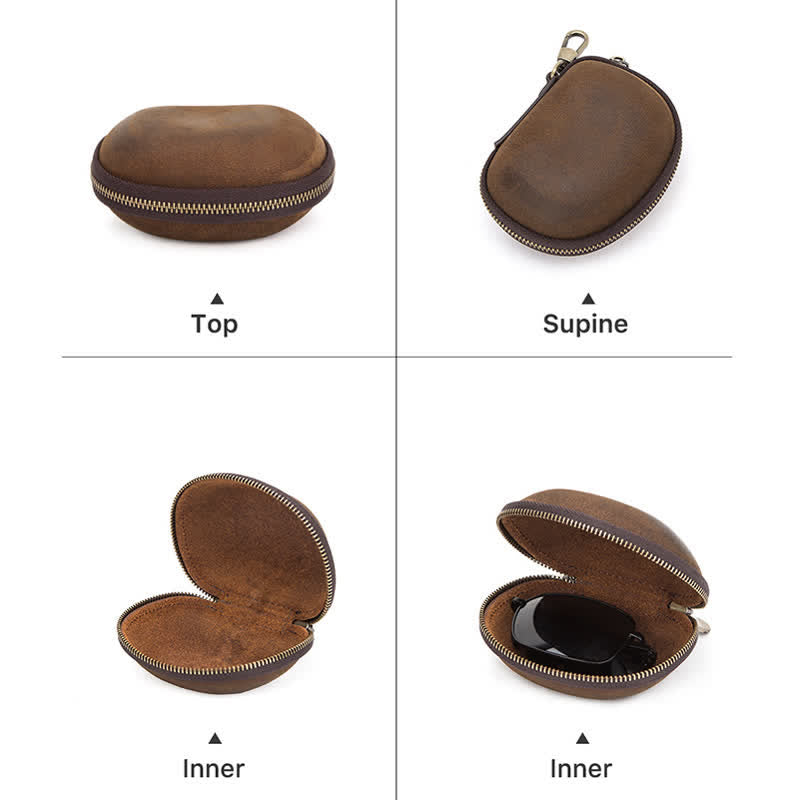 Étui de rangement pliable et semi-rigide pour lunettes de soleil