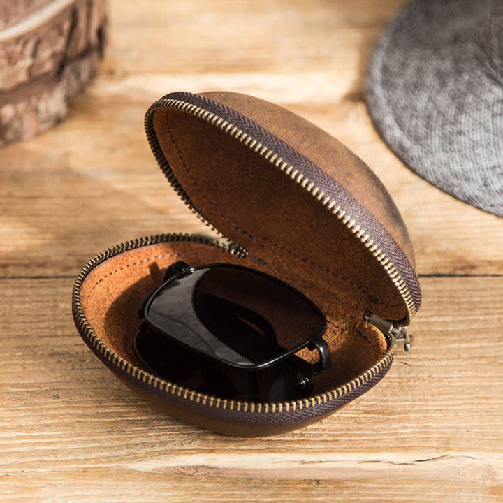 Étui de rangement pliable et semi-rigide pour lunettes de soleil