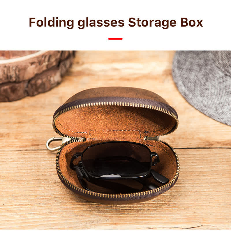Étui de rangement pliable et semi-rigide pour lunettes de soleil