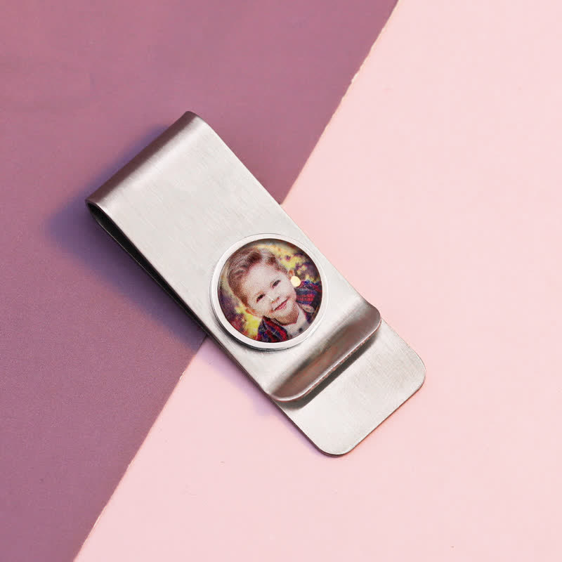 Pince à billets avec photo couleur personnalisée, idée cadeau de mariage