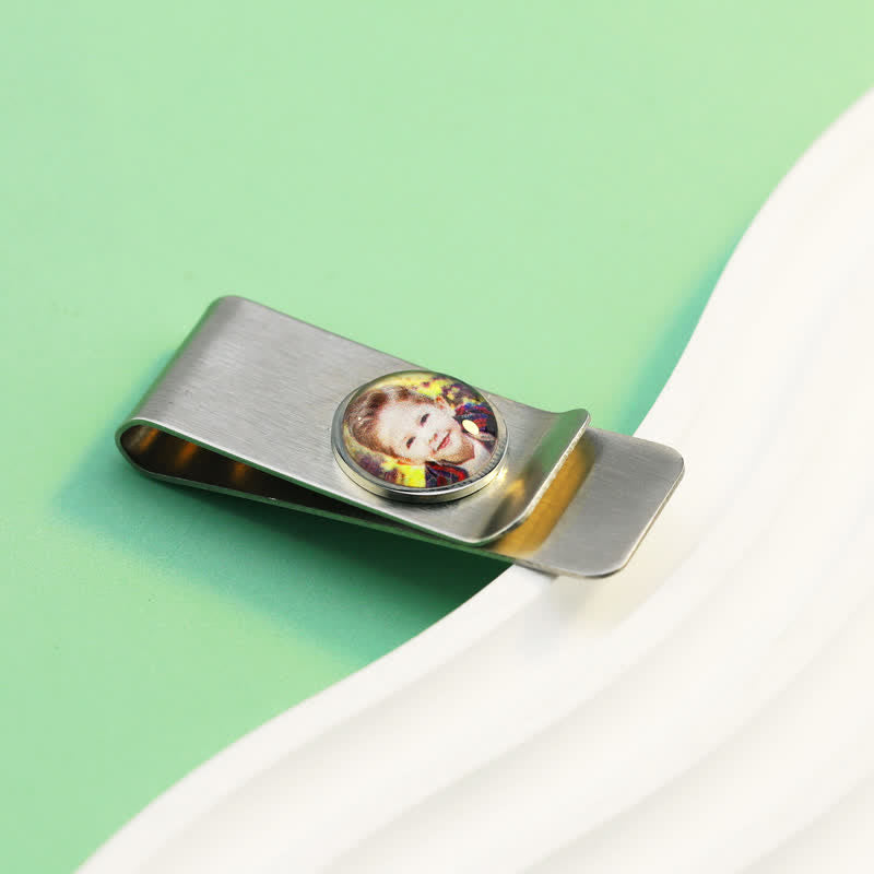 Pince à billets avec photo couleur personnalisée, idée cadeau de mariage