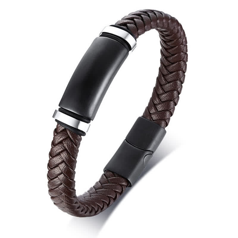 Idée cadeau anniversaire : bracelet en cuir PU avec nom personnalisé