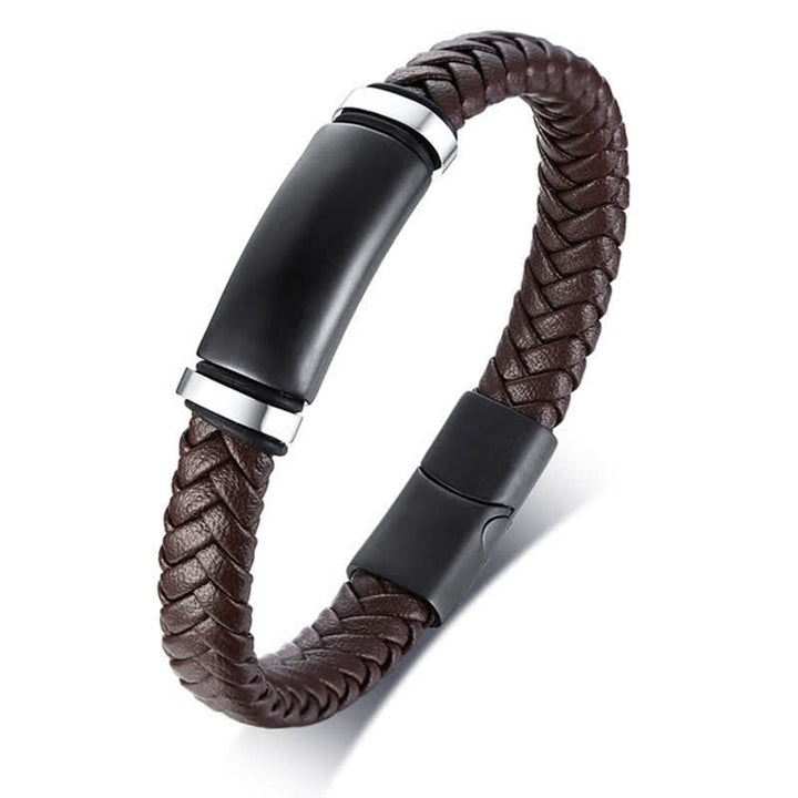 Idée cadeau anniversaire : bracelet en cuir PU avec nom personnalisé