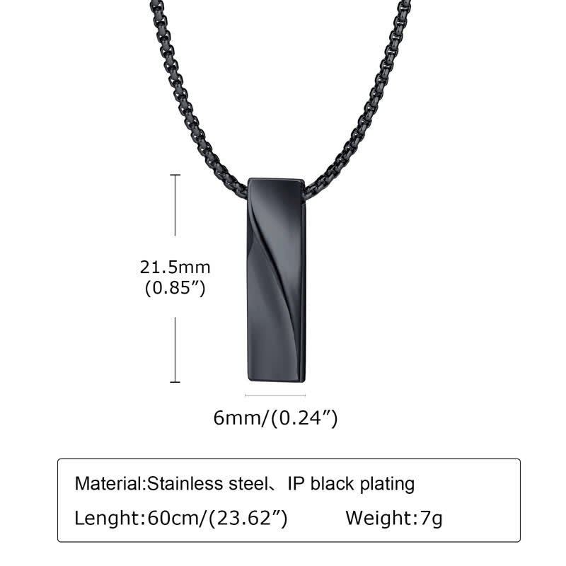 Collier pendentif torsadé chic avec nom personnalisé