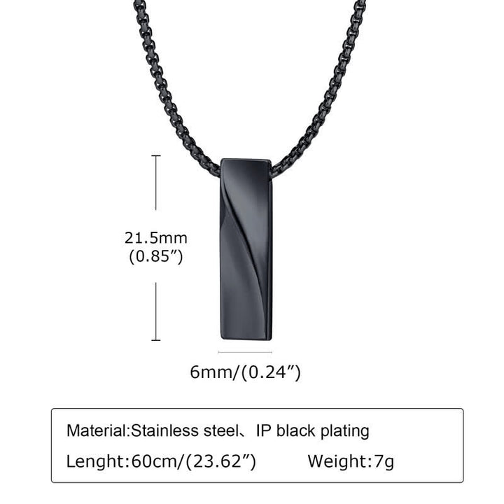 Collier pendentif torsadé chic avec nom personnalisé