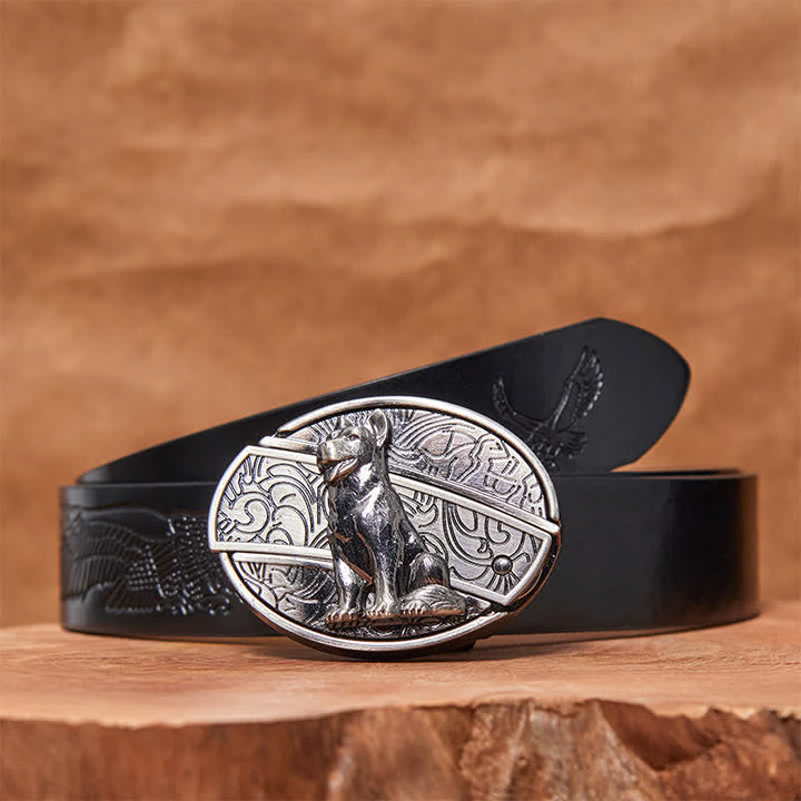 Ceinture en cuir pour homme avec couteau pliant caché Loyal Dog