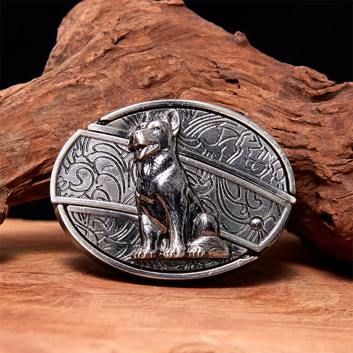 Ceinture en cuir pour couteau pliant dissimulé « Loyal Dog » à monter soi-même - Chien fidèle - Sans ceinture - Ceinture non incluse - image 0