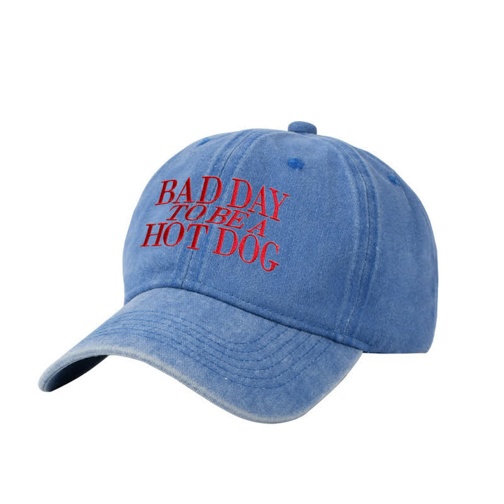Casquette de baseball ajustable brodée « Bad Day To Be a Hot Dog »