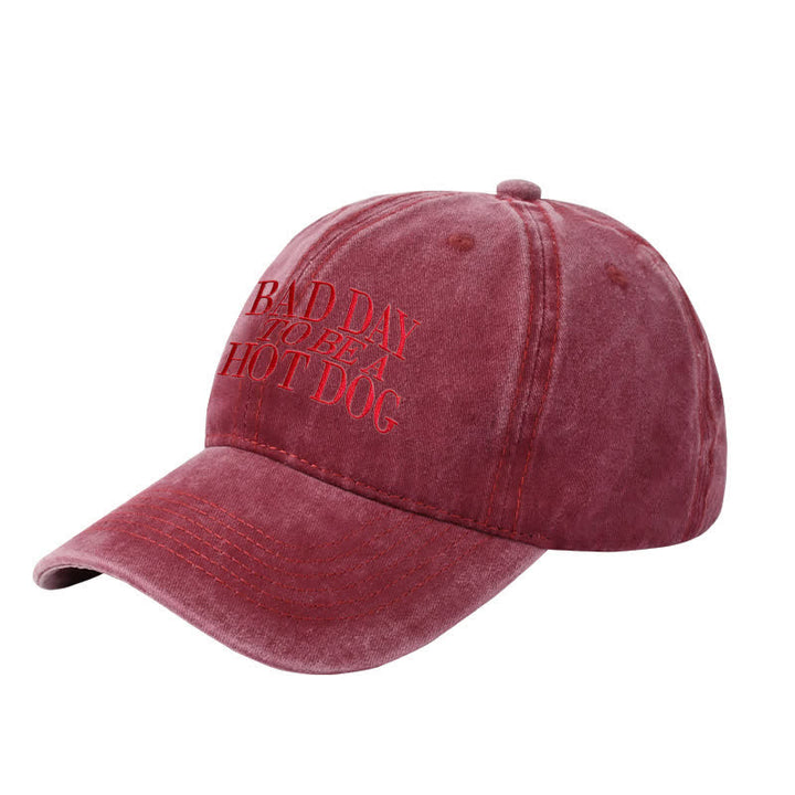 Casquette de baseball ajustable brodée « Bad Day To Be a Hot Dog »