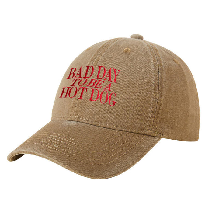 Casquette de baseball ajustable brodée « Bad Day To Be a Hot Dog »