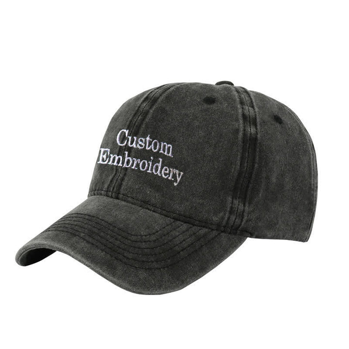 Casquette de baseball ajustable brodée personnalisée avec texte personnalisé