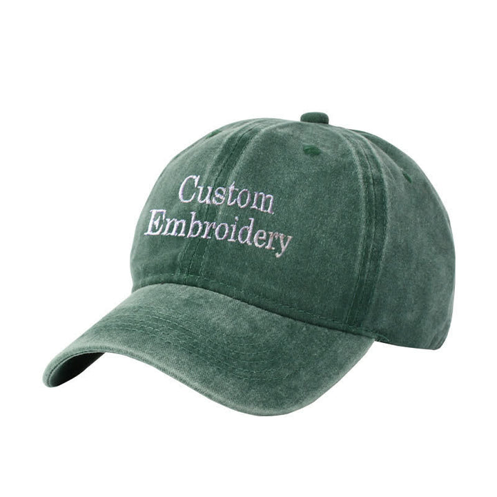 Casquette de baseball ajustable brodée personnalisée avec texte personnalisé