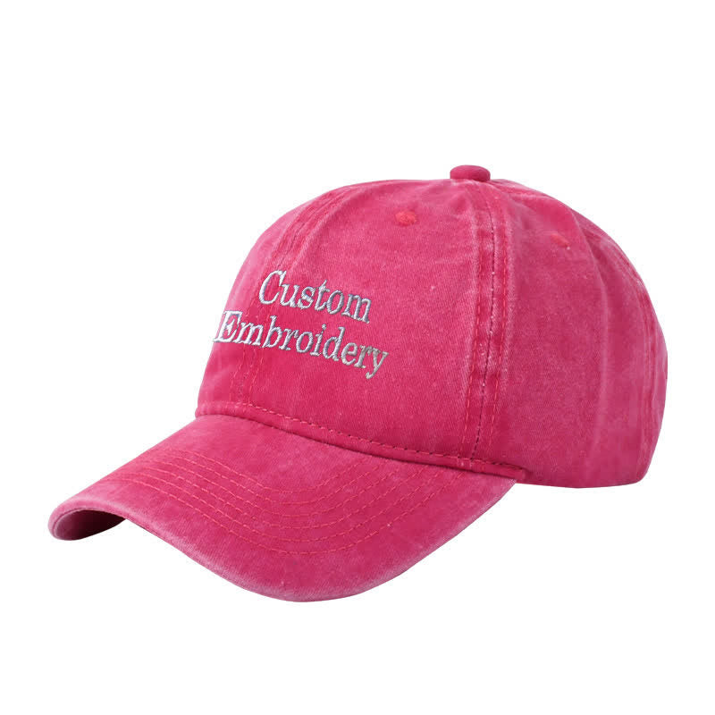 Casquette de baseball ajustable brodée personnalisée avec texte personnalisé