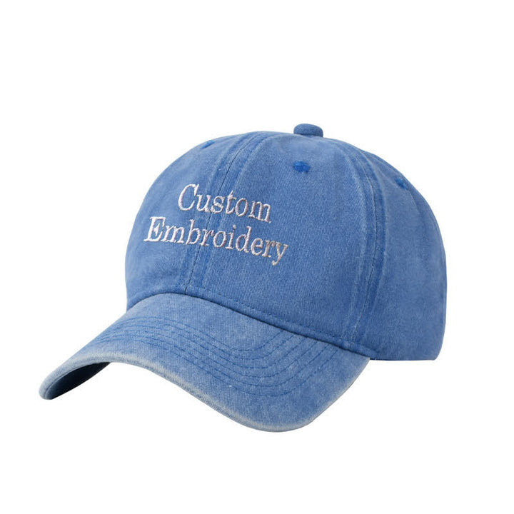 Casquette de baseball ajustable brodée personnalisée avec texte personnalisé - Bleu ciel - Réglable (environ 21 5/8"-23 1/4") - image 11