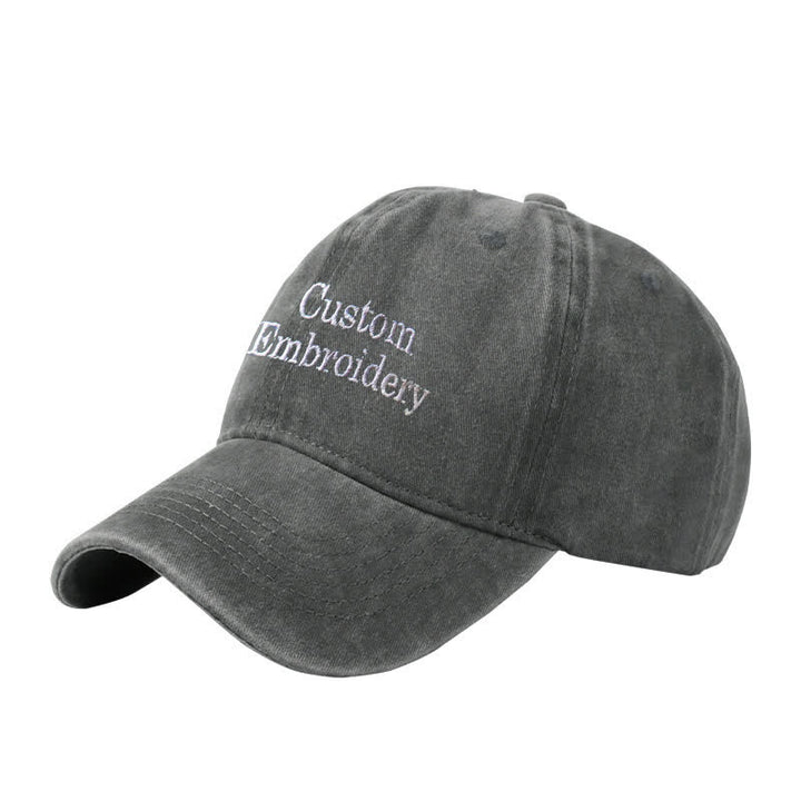 Casquette de baseball ajustable brodée personnalisée avec texte personnalisé