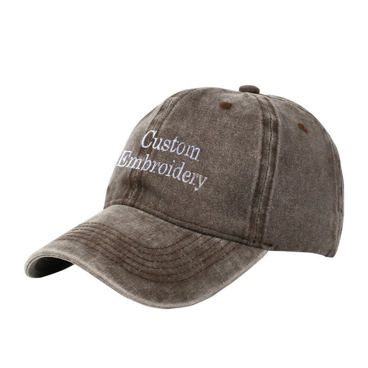 Casquette de baseball ajustable brodée personnalisée avec texte personnalisé