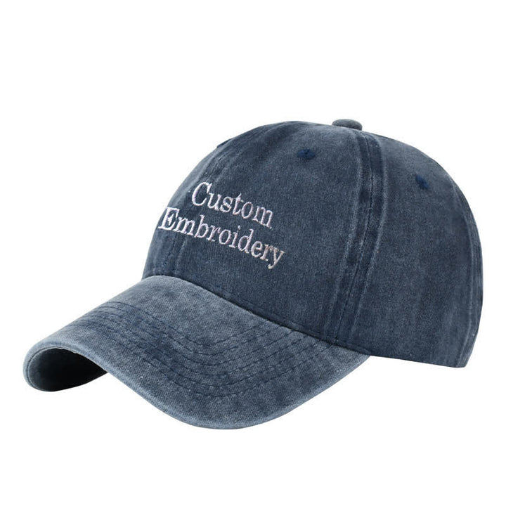 Casquette de baseball ajustable brodée personnalisée avec texte personnalisé
