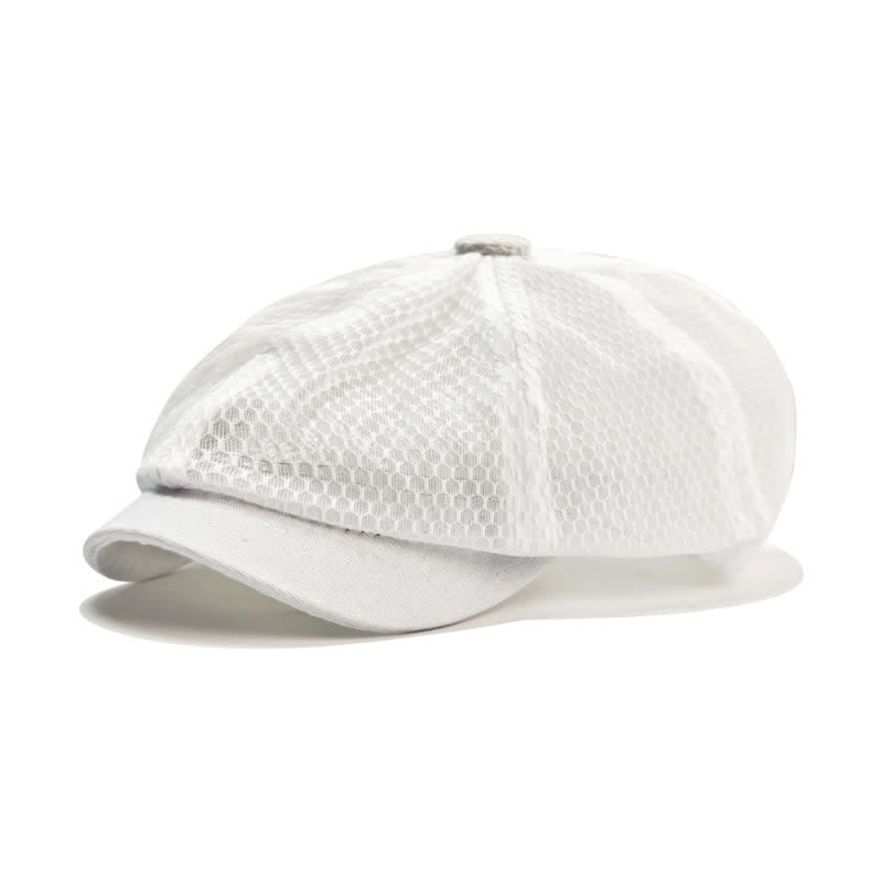 Béret en maille respirante simple de couleur unie