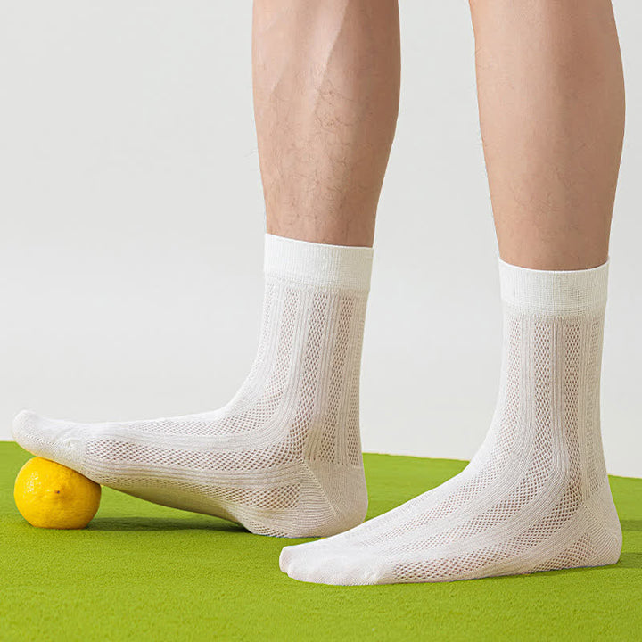 Chaussettes d'été ultra-fines en soie de mûrier pour homme