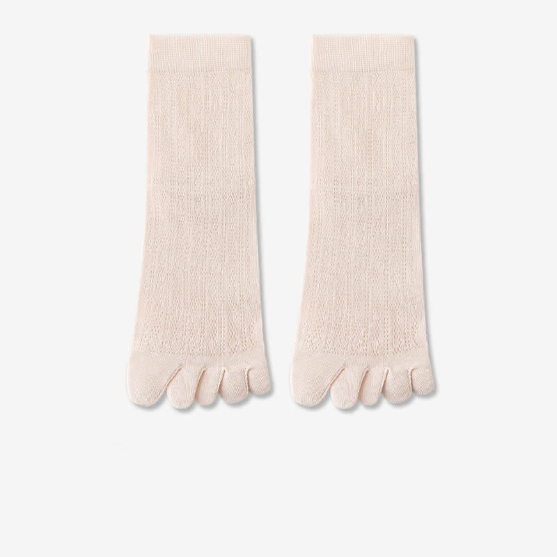Chaussettes d'été en maille fine à cinq doigts pour femmes