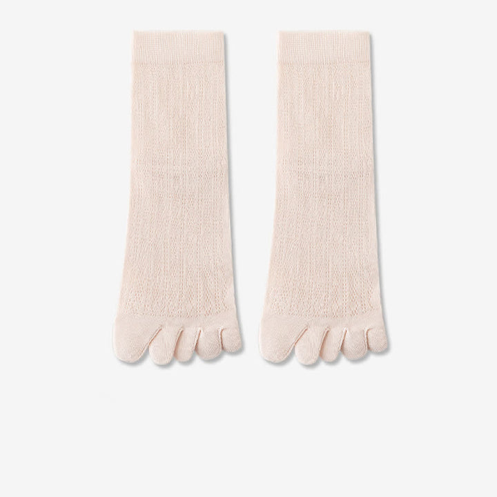 Chaussettes d'été en maille fine à cinq doigts pour femmes