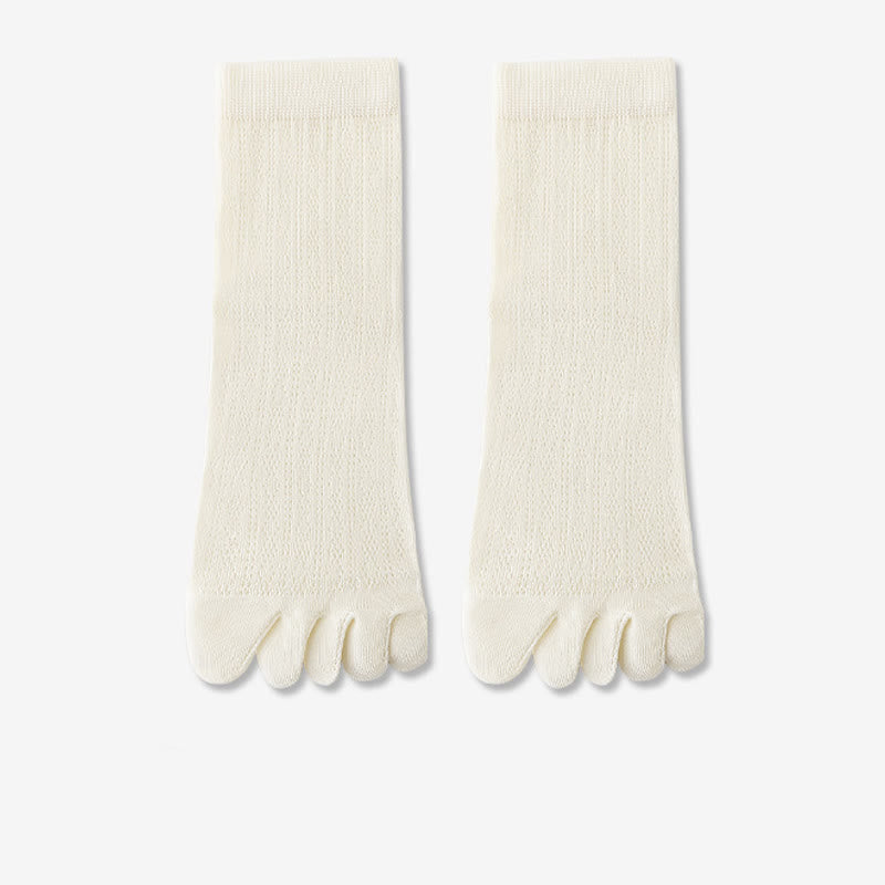 Chaussettes d'été en maille fine à cinq doigts pour femmes