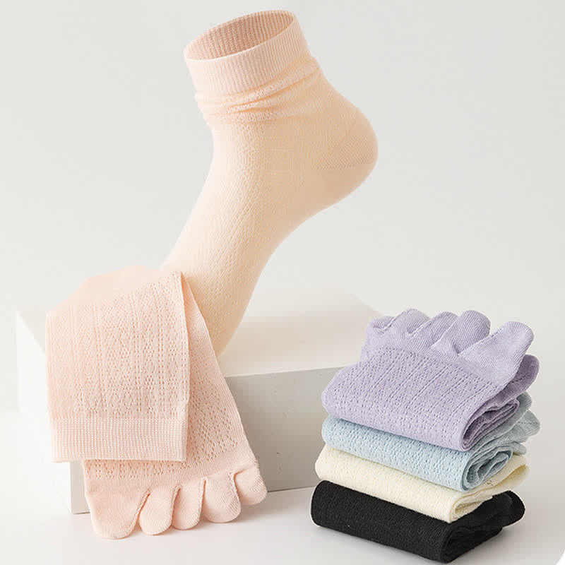 Chaussettes d'été en maille fine à cinq doigts pour femmes