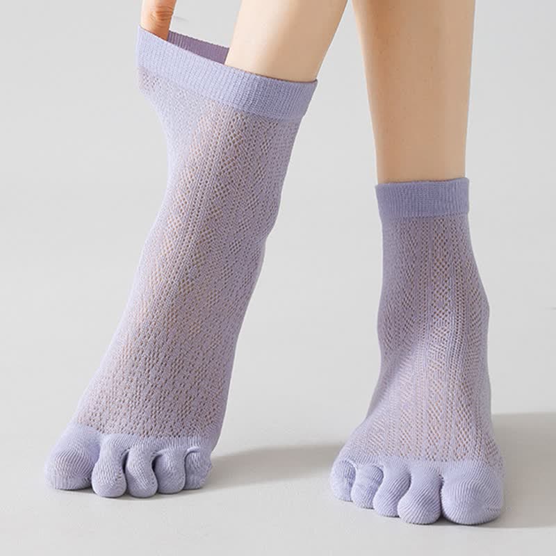 Chaussettes d'été en maille fine à cinq doigts pour femmes