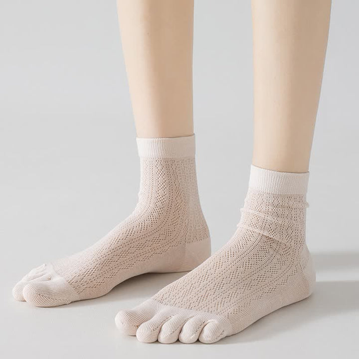 Chaussettes d'été en maille fine à cinq doigts pour femmes