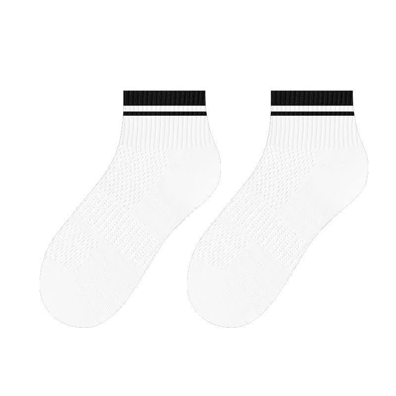 Chaussettes courtes d'été fines à motif côtelé en maille pour hommes