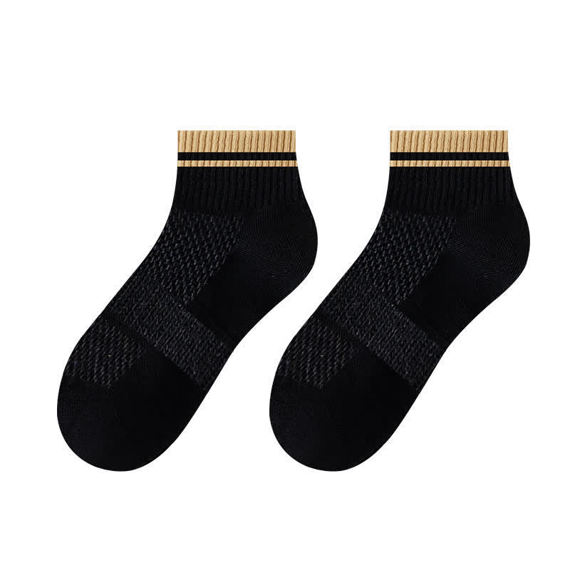 Chaussettes courtes d'été fines à motif côtelé en maille pour hommes