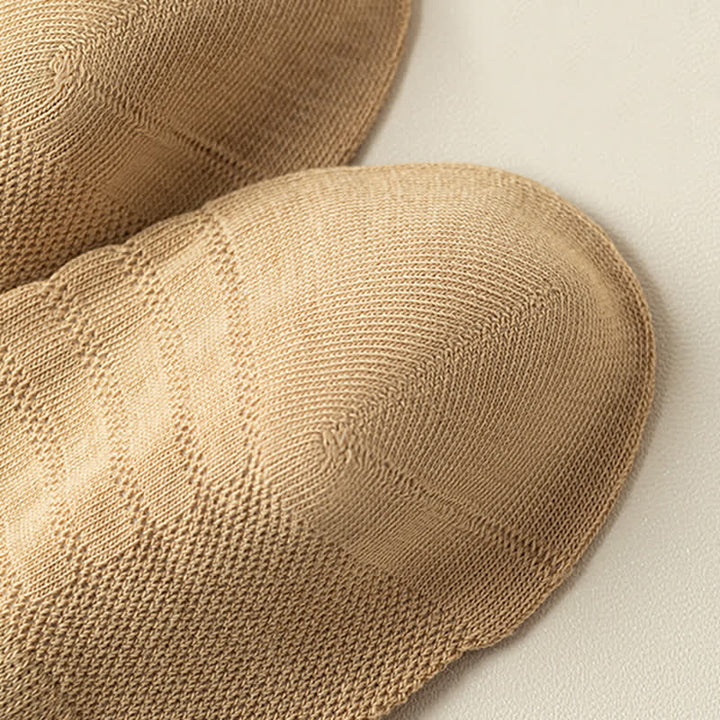 Chaussettes courtes d'été fines à motif côtelé en maille pour hommes