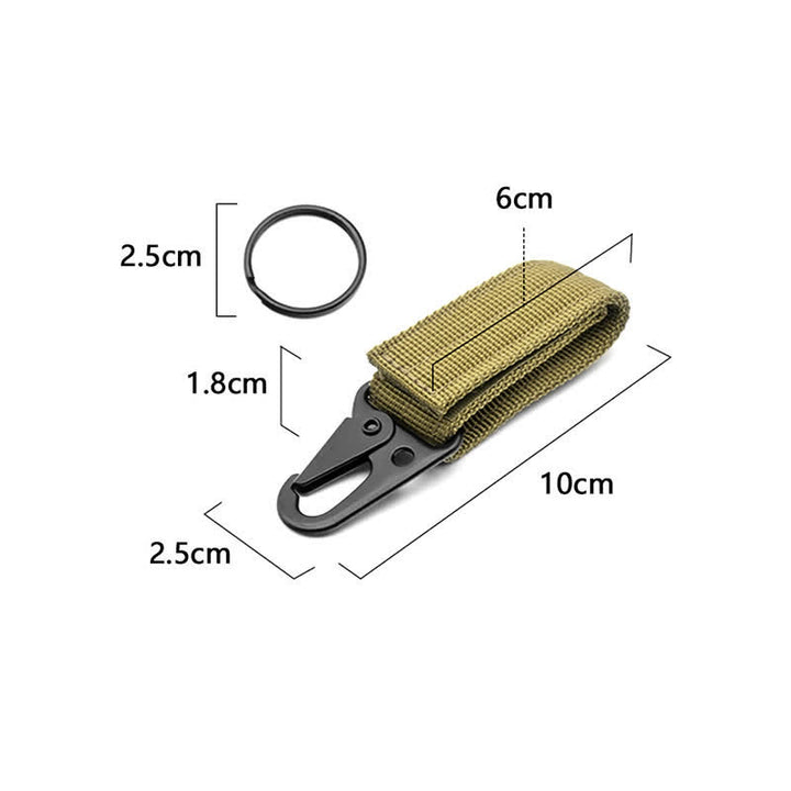 Porte-clés en nylon avec boucle de ceinture tactique en sangle Velcro