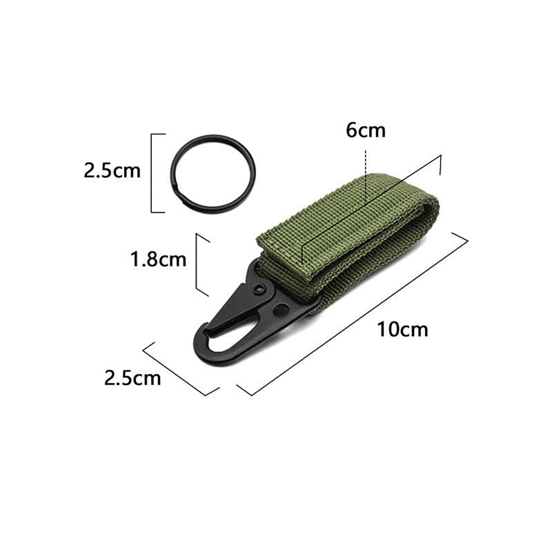 Porte-clés en nylon avec boucle de ceinture tactique en sangle Velcro