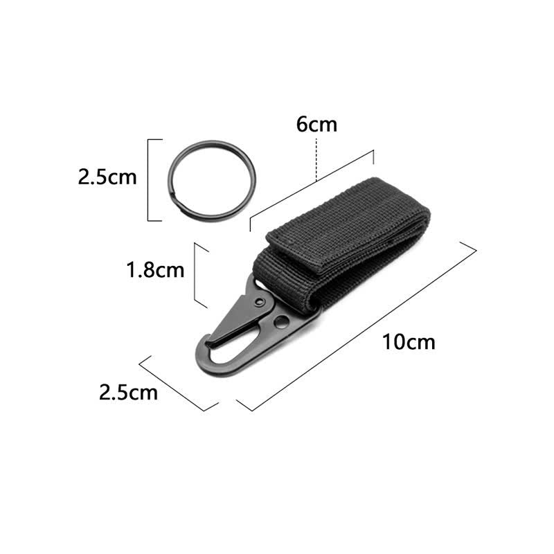 Porte-clés en nylon avec boucle de ceinture tactique en sangle Velcro