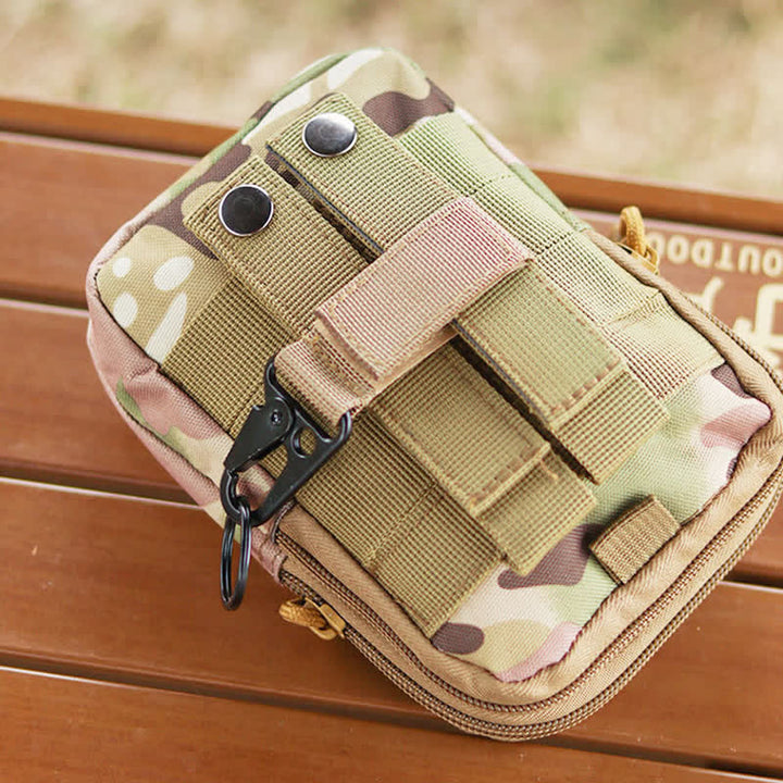 Porte-clés en nylon avec boucle de ceinture tactique en sangle Velcro
