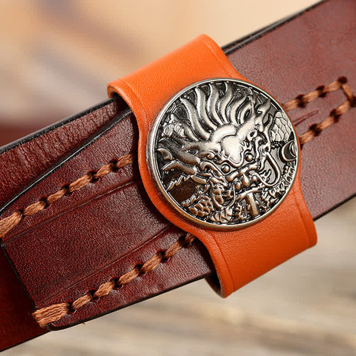 Anneau de fixation pour boucle de ceinture en cuir véritable