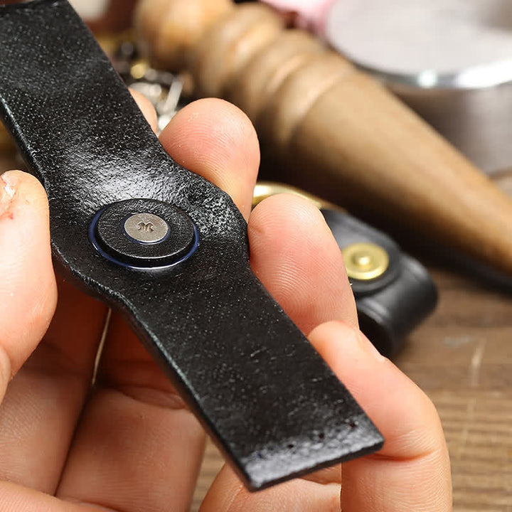 Anneau de fixation pour boucle de ceinture en cuir véritable
