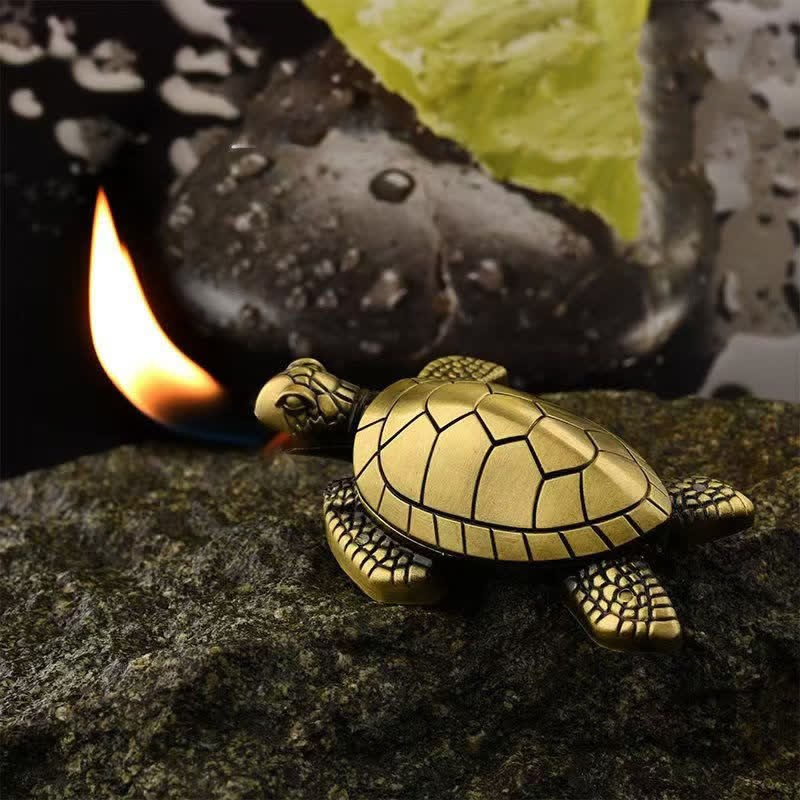 Briquet à kérosène rechargeable en forme de mini tortue mignonne