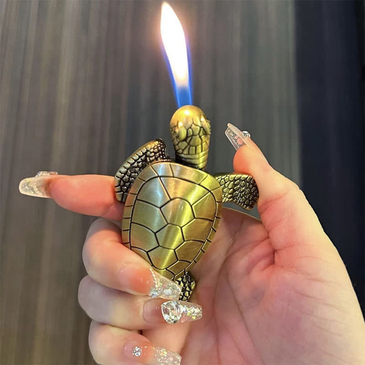 Briquet à kérosène rechargeable en forme de mini tortue mignonne