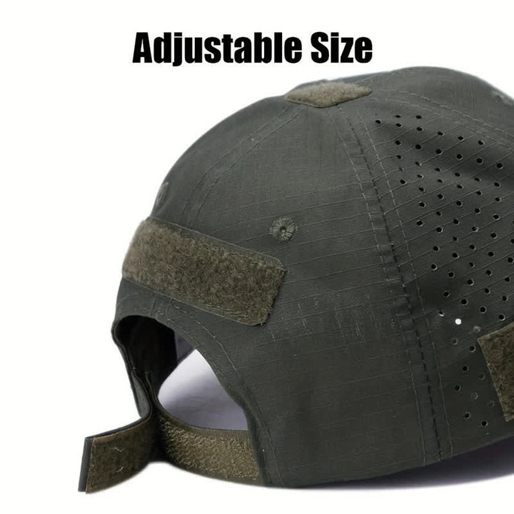 Casquette de baseball camouflage respirante avec trou pour lunettes Velcro
